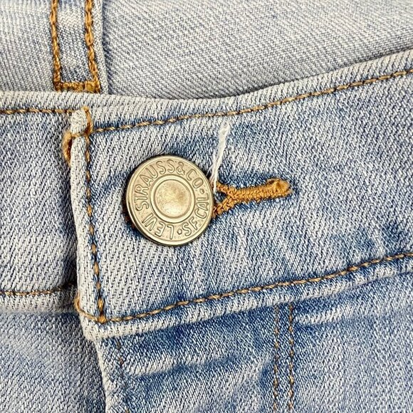 New Levi's Classic Straight Stretch Blue Jeans Womens Plus Size 24W M - Picture 4 of 10